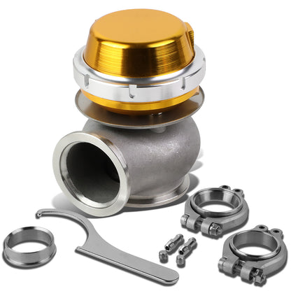 VALVULA DE ALIVIO WASTEGATE - 40MM - CAST STEEL - SHORT - V-BAND - 14PSI - GOLD