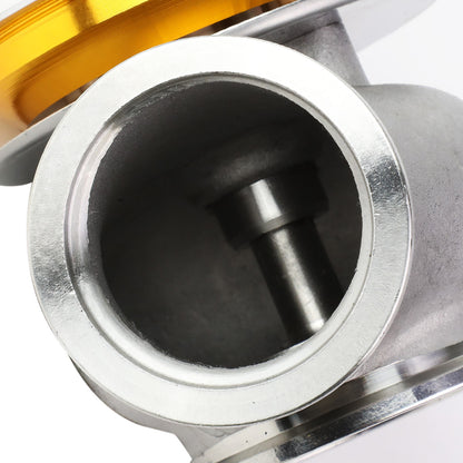 VALVULA DE ALIVIO WASTEGATE - 40MM - CAST STEEL - SHORT - V-BAND - 14PSI - GOLD