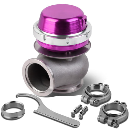 VALVULA DE ALIVIO WASTEGATE - 40MM - CAST STEEL - SHORT - V-BAND - 14PSI - PURPLE
