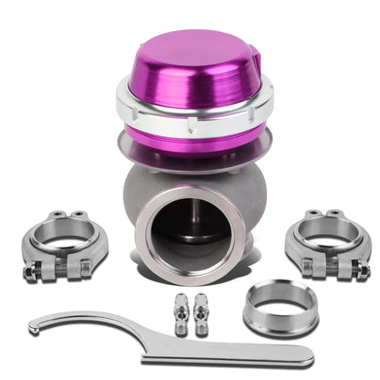 VALVULA DE ALIVIO WASTEGATE - 40MM - CAST STEEL - SHORT - V-BAND - 14PSI - PURPLE