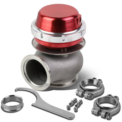 VALVULA DE ALIVIO WASTEGATE - 40MM - CAST STEEL - SHORT - V-BAND - 14PSI - RED