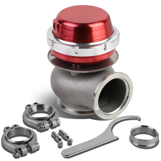 VALVULA DE ALIVIO WASTEGATE - 40MM - CAST STEEL - SHORT - V-BAND - 14PSI - RED