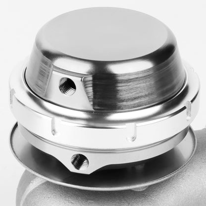 VALVULA DE ALIVIO WASTEGATE - 40MM - CAST STEEL - SHORT - V-BAND - 14PSI - SILVER