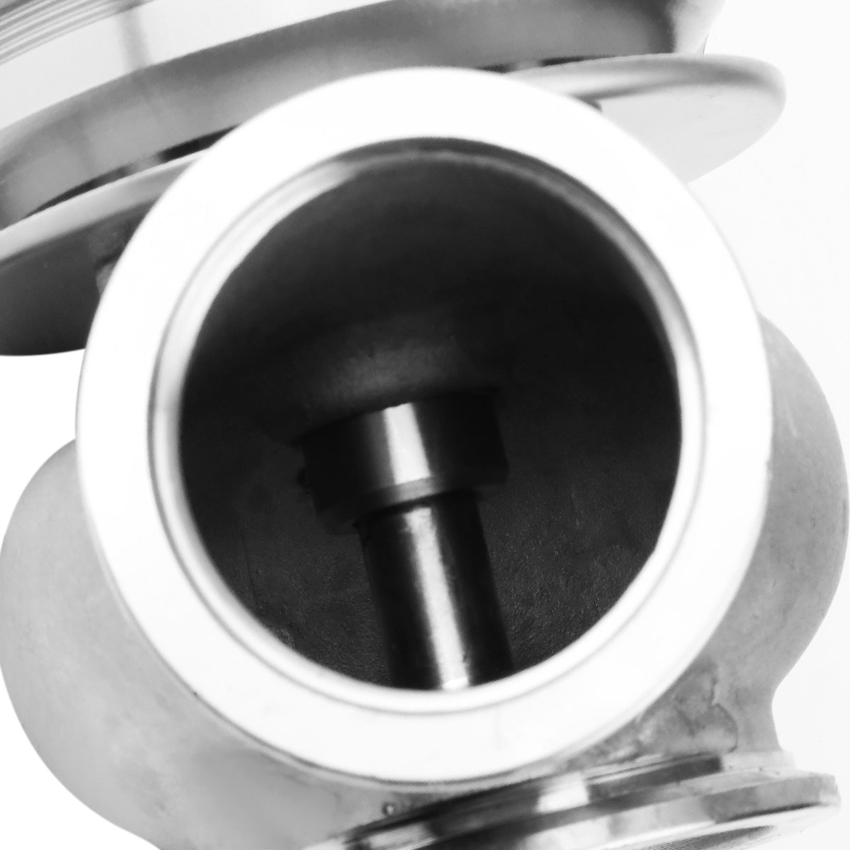 VALVULA DE ALIVIO WASTEGATE - 40MM - CAST STEEL - SHORT - V-BAND - 14PSI - SILVER
