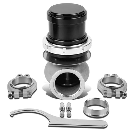 VALVULA DE ALIVIO WASTEGATE - 40MM - CAST STEEL - TALL - V-BAND - 14PSI - BLACK