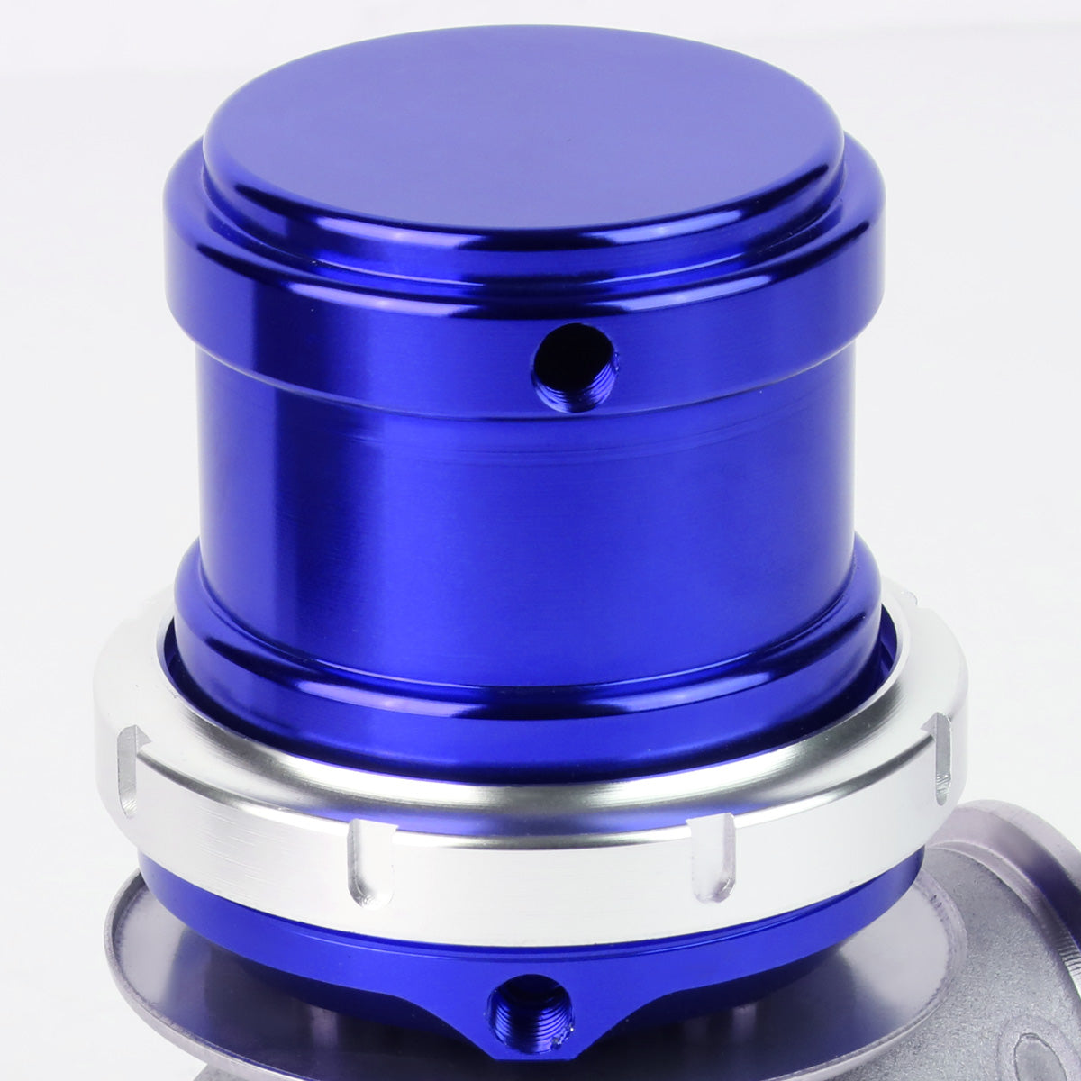 VALVULA DE ALIVIO WASTEGATE - 40MM - CAST STEEL - TALL - V-BAND - 14PSI - BLUE