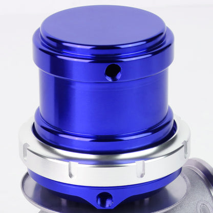 VALVULA DE ALIVIO WASTEGATE - 40MM - CAST STEEL - TALL - V-BAND - 14PSI - BLUE