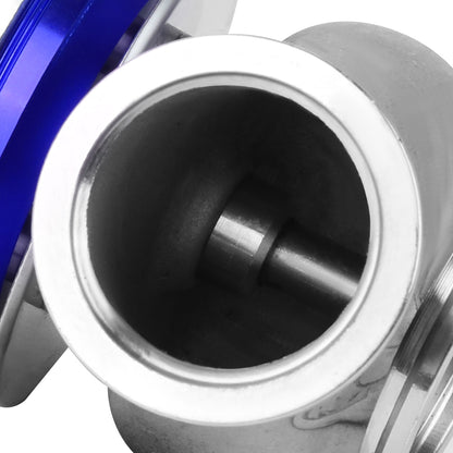 VALVULA DE ALIVIO WASTEGATE - 40MM - CAST STEEL - TALL - V-BAND - 14PSI - BLUE
