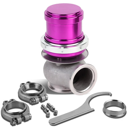 VALVULA DE ALIVIO WASTEGATE - 40MM - CAST STEEL - TALL - V-BAND - 14PSI - PURPLE
