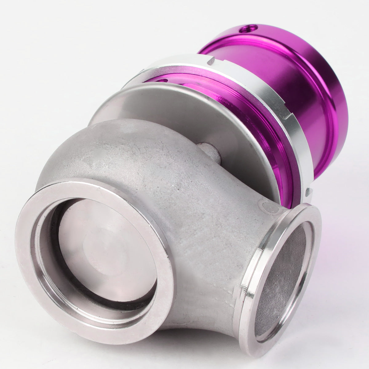 VALVULA DE ALIVIO WASTEGATE - 40MM - CAST STEEL - TALL - V-BAND - 14PSI - PURPLE