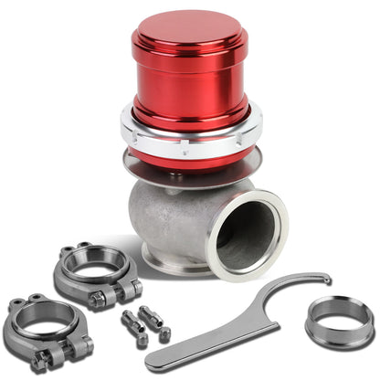 VALVULA DE ALIVIO WASTEGATE - 40MM - CAST STEEL - TALL - V-BAND - 14PSI - RED