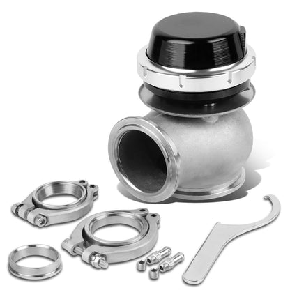 VALVULA DE ALIVIO WASTEGATE - 45MM - CAST STEEL - SHORTY - V-BAND - 14PSI - BLACK