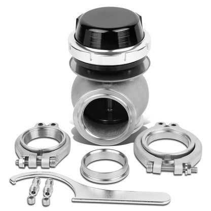 VALVULA DE ALIVIO WASTEGATE - 45MM - CAST STEEL - SHORTY - V-BAND - 14PSI - BLACK