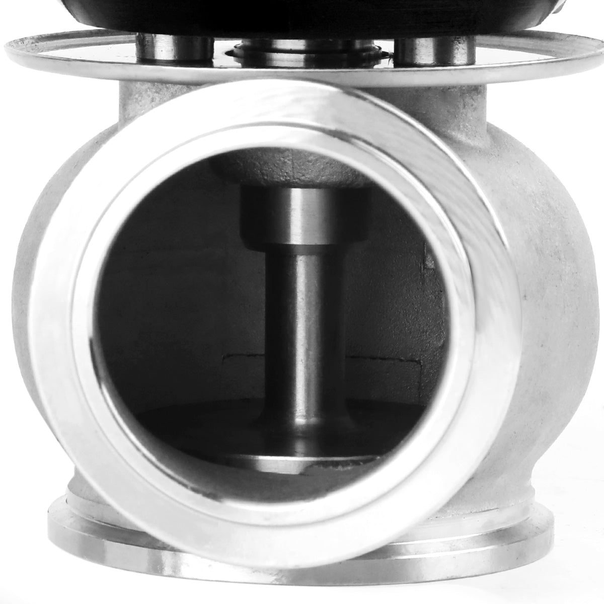 VALVULA DE ALIVIO WASTEGATE - 45MM - CAST STEEL - SHORTY - V-BAND - 14PSI - BLACK