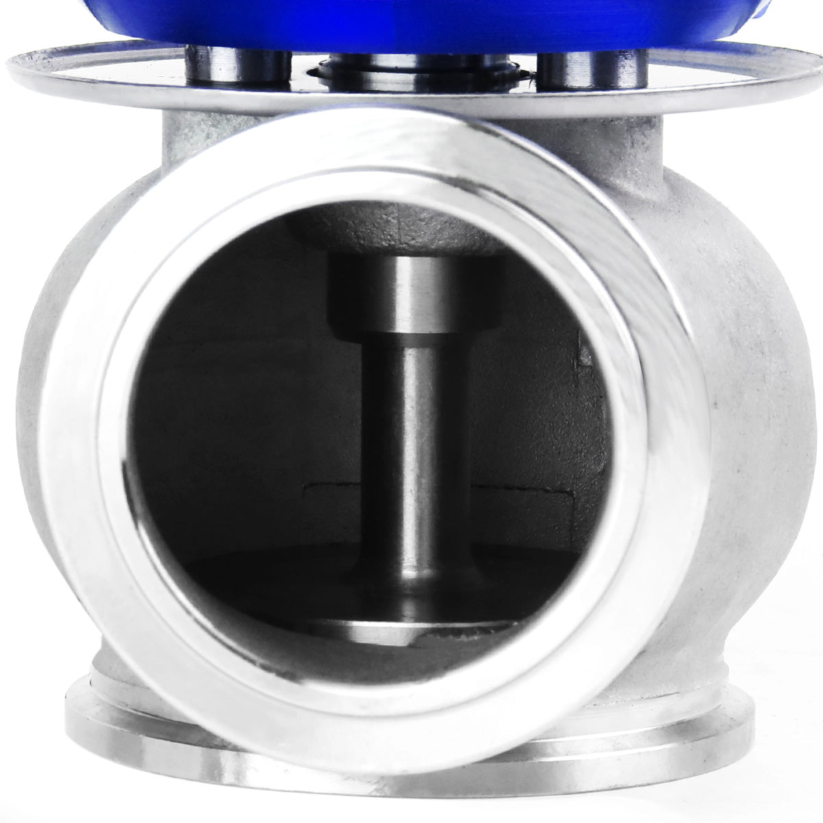 VALVULA DE ALIVIO WASTEGATE - 45MM - CAST STEEL - SHORTY - V-BAND - 14PSI - BLUE
