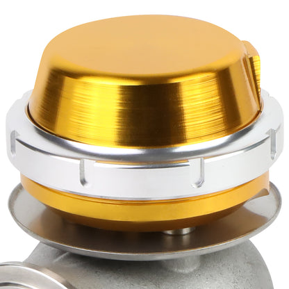 VALVULA DE ALIVIO WASTEGATE - 45MM - CAST STEEL - SHORTY - V-BAND - 14PSI - GOLD