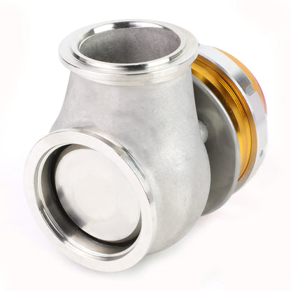VALVULA DE ALIVIO WASTEGATE - 45MM - CAST STEEL - SHORTY - V-BAND - 14PSI - GOLD