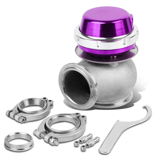 VALVULA DE ALIVIO WASTEGATE - 45MM - CAST STEEL - SHORTY - V-BAND - 14PSI - PURPLE