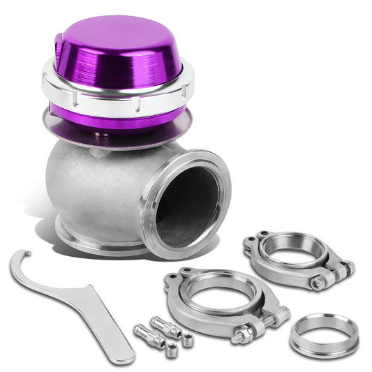 VALVULA DE ALIVIO WASTEGATE - 45MM - CAST STEEL - SHORTY - V-BAND - 14PSI - PURPLE