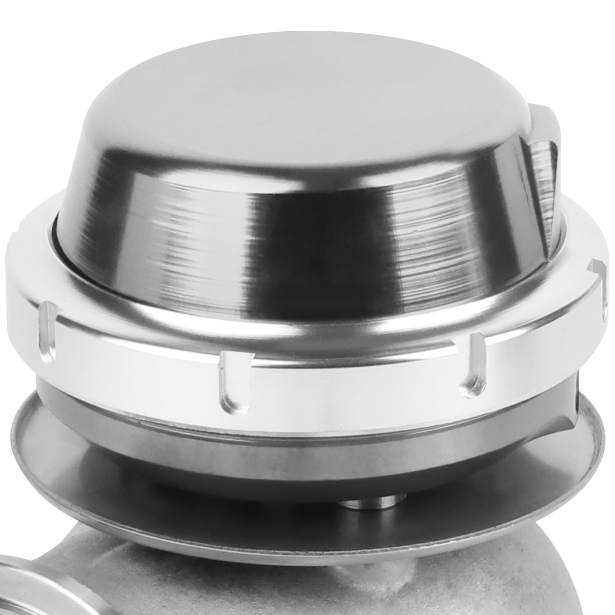 VALVULA DE ALIVIO WASTEGATE - 45MM - CAST STEEL - SHORTY - V-BAND - 14PSI - SILVER