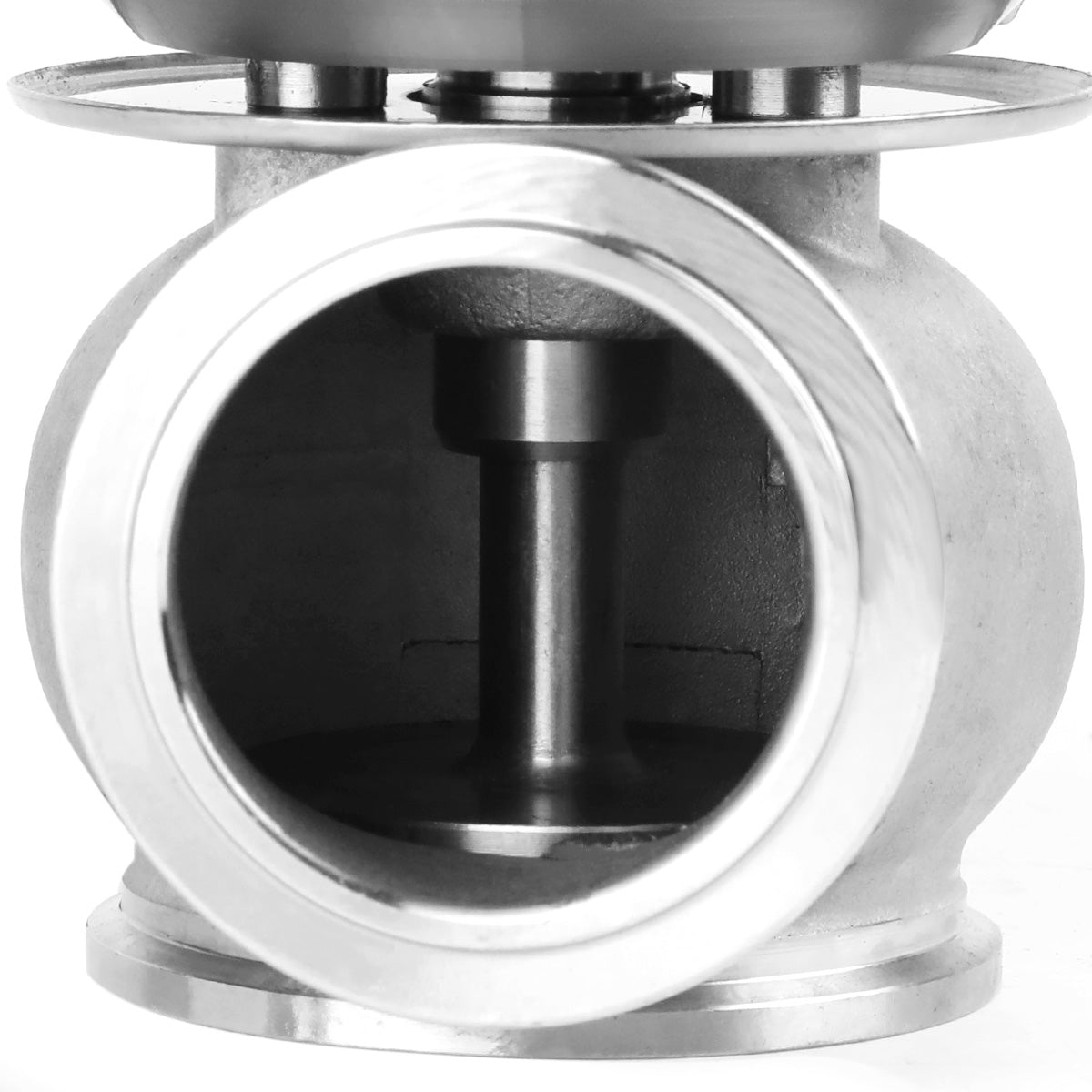 VALVULA DE ALIVIO WASTEGATE - 45MM - CAST STEEL - SHORTY - V-BAND - 14PSI - SILVER