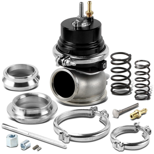 VALVULA DE ALIVIO WASTEGATE - 60MM - CAST STEEL - V-BAND - 12PSI - BLACK