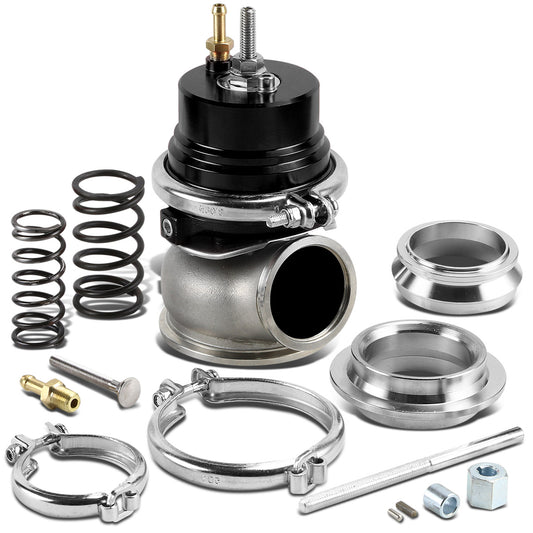 VALVULA DE ALIVIO WASTEGATE - 60MM - CAST STEEL - V-BAND - 12PSI - BLACK