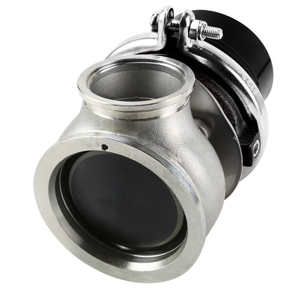 VALVULA DE ALIVIO WASTEGATE - 60MM - CAST STEEL - V-BAND - 12PSI - BLACK