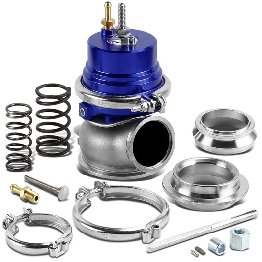 VALVULA DE ALIVIO WASTEGATE - 60MM - CAST STEEL - V-BAND - 12PSI - BLUE