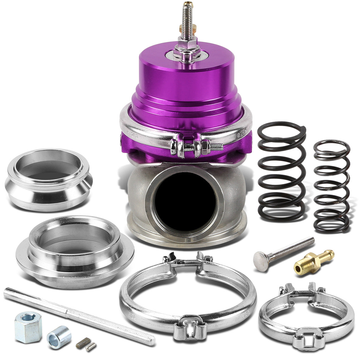 VALVULA DE ALIVIO WASTEGATE - 60MM - CAST STEEL - V-BAND - 12PSI - PURPLE