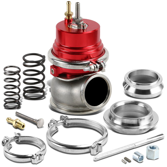 VALVULA DE ALIVIO WASTEGATE - 60MM - CAST STEEL - V-BAND - 12PSI - RED