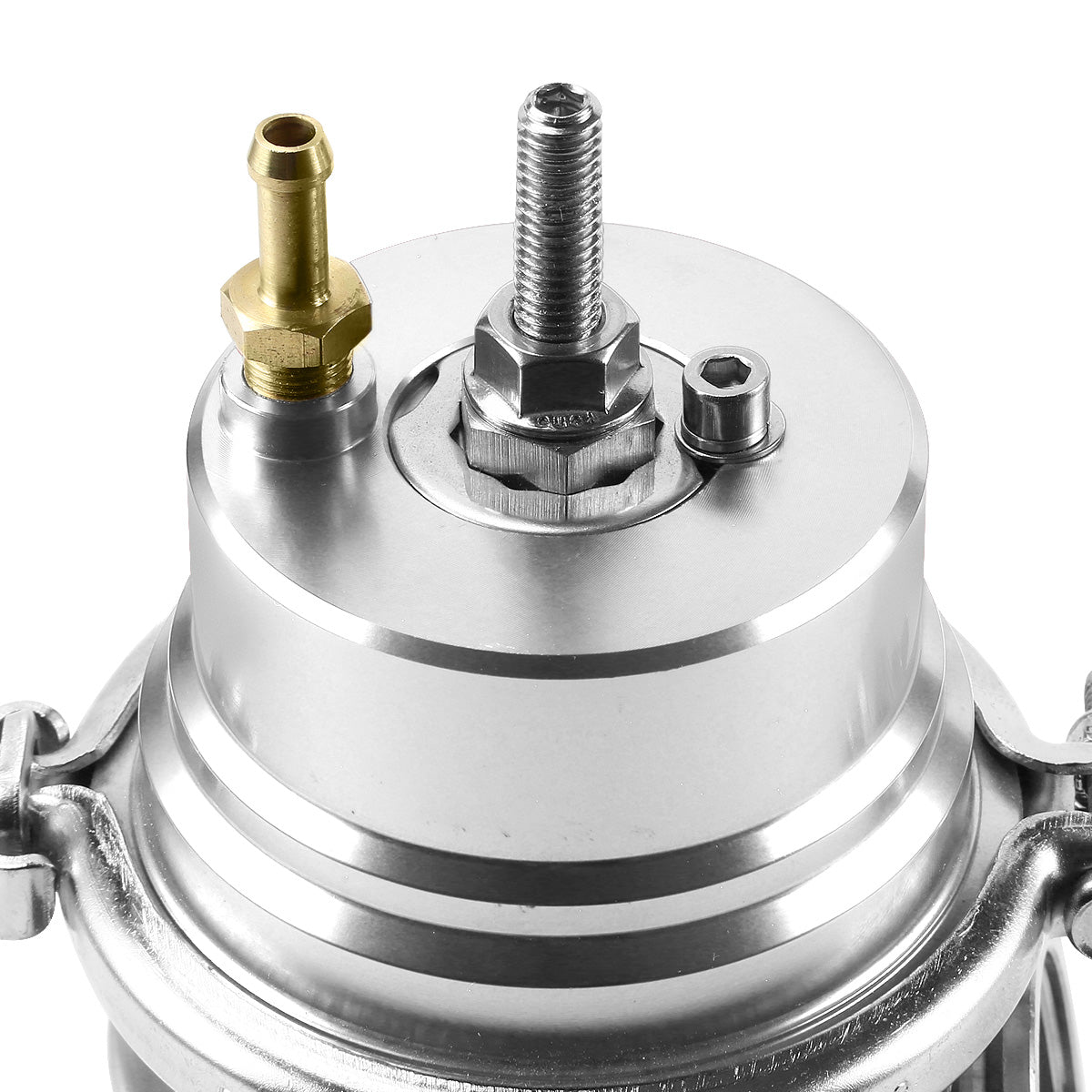 VALVULA DE ALIVIO WASTEGATE - 60MM - CAST STEEL - V-BAND - 12PSI - SILVER