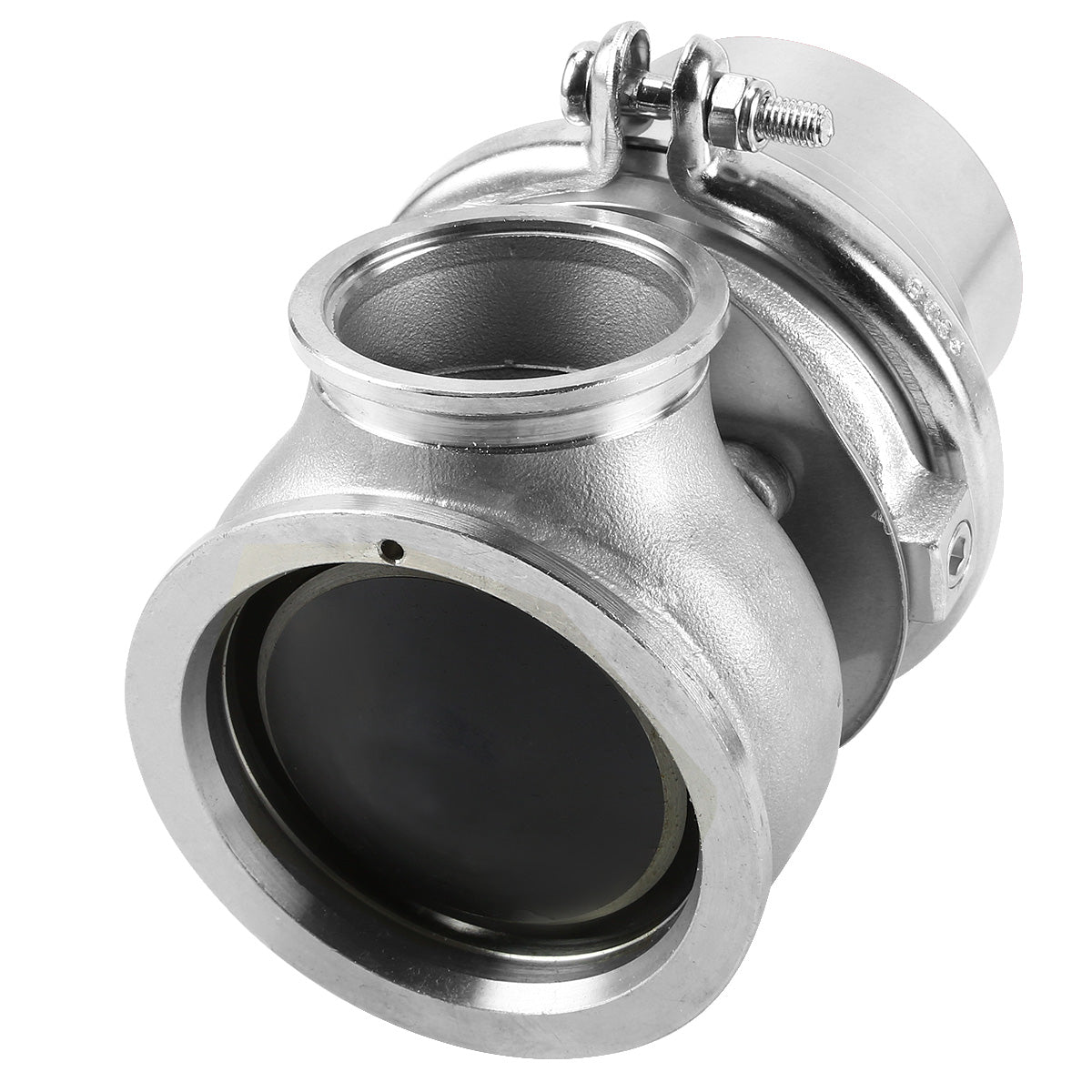 VALVULA DE ALIVIO WASTEGATE - 60MM - CAST STEEL - V-BAND - 12PSI - SILVER