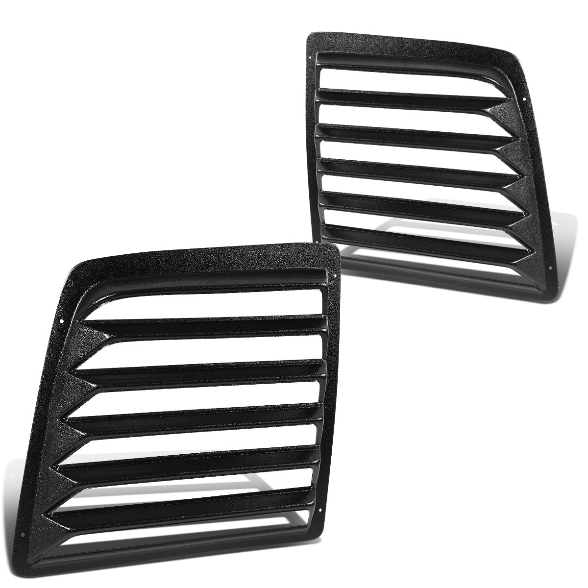 PERSIANA TRASERA REAR WINDOW LOUVER - 97-17 CHEVY EXPRESS 1500, 2500, 3500 / 97-17 GMC SAVANA 1500, 2500, 3500, 4500 - 2PCS - BLACK