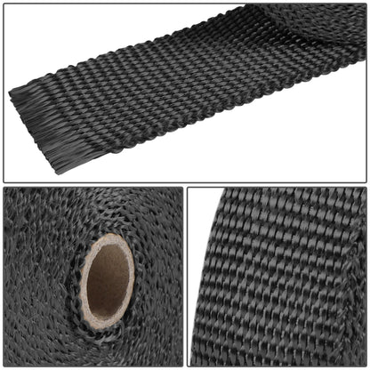 PROTECTOR HEADERS EXHAUST HEAT WRAP - TYPE-1 - 30 FEET - 2" X 30'  - BLACK - 5 ZIP