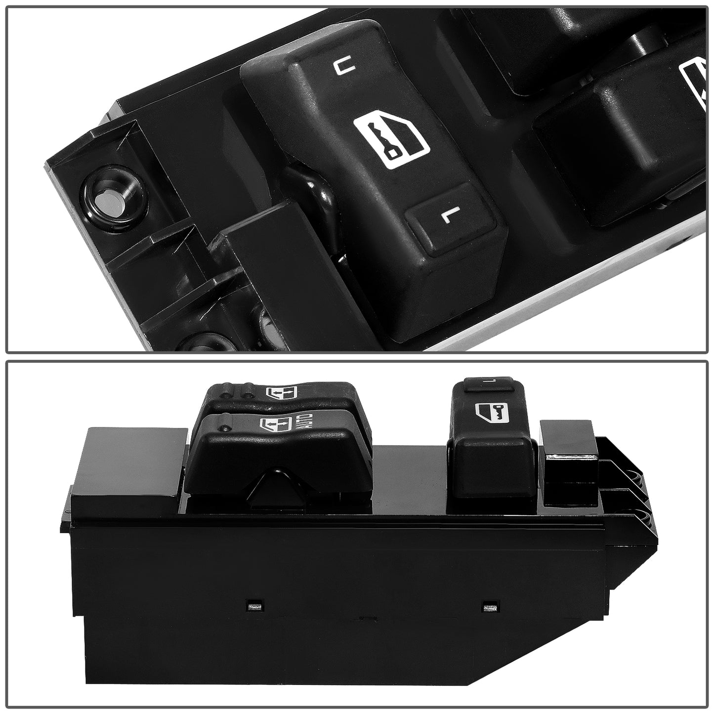INTERRUPTOR ELEVADOR ELECTRICO 99-02 CHEVY SILVERADO 1500, 2500, 3500, GMC SIERRA 1500, 2500, 3500 - DRIVER SIDE - BLACK