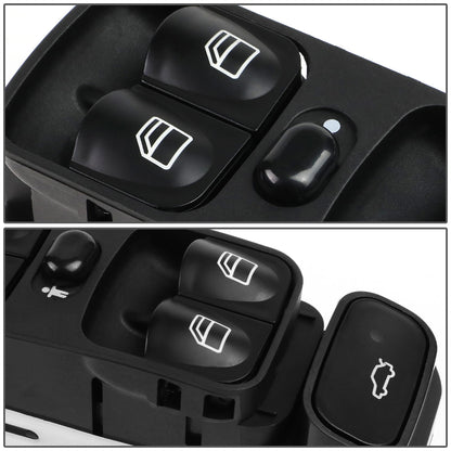 INTERRUPTOR ELEVADOR ELECTRICO 05-07 MERCEDES-BENZ C230 / 01-05 MERCEDES-BENZ C240 / 06-07 MERCEDES-BENZ C280 / 02-04 MERCEDES-BENZ C32 / 01-04 MERCEDES-BENZ C320 / 06-07 MERCEDES-BENZ C350 / 05-06 MERCEDES-BENZ C55 - DRIVER SIDE - BLACK