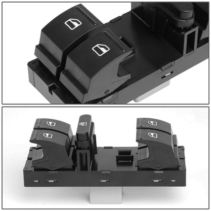INTERRUPTOR ELEVADOR ELECTRICO 09-17 VOLSKWAGEN CC, VOLKSWAGEN TIGUAN / 10-13 VOLKSWAGEN GOLF / 07-13 VOLKSWAGEN GTI / 05-17 VOLKSWAGEN JETTA / 06-17 VOLKSWAGEN PASSAT / 06-09 VOLKSWAGEN RABBIT - DRIVER SIDE - BLACK