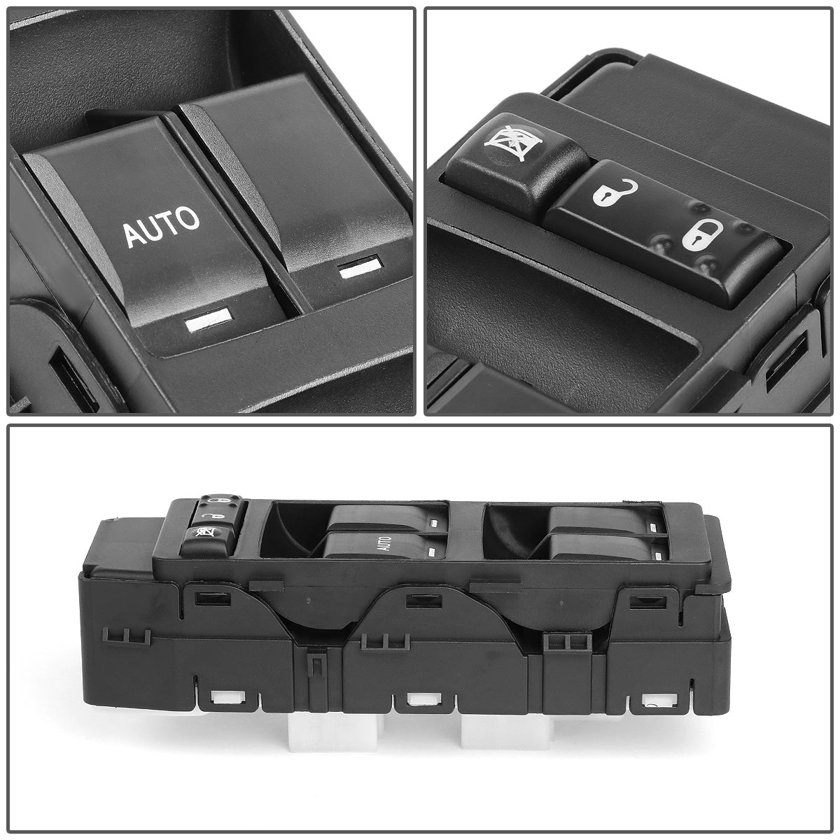 INTERRUPTOR ELEVADOR ELECTRICO 2013 CHRYSLER 200 / 09-10 CHRYSLER 300 / 07-10 CHRYSLER SEBRING, DODGE CHARGER, DODGE DAKOTA / 08-14 DODGE AVENGER / 07-08 DODGE MAGNUM / 13-17 JEEP COMPASS, JEEP PATRIOT / 07-09 MITSUBISHI RAIDER - DRIVER SIDE - BLACK