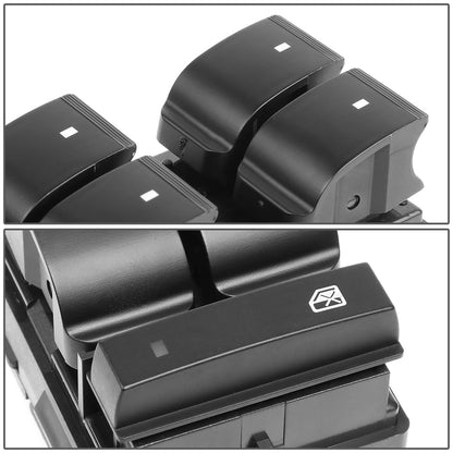 INTERRUPTOR ELEVADOR ELECTRICO 08-11 CHEVY HHR / 07-13 CHEVY SILVERADO 1500, GMC SIERRA 1500 / 07-14 CHEVY SILVERADO 2500, 3500, GMC SIERRA 2500, 3500 - FITS 4-DR MODELS - DRIVER SIDE - BLACK