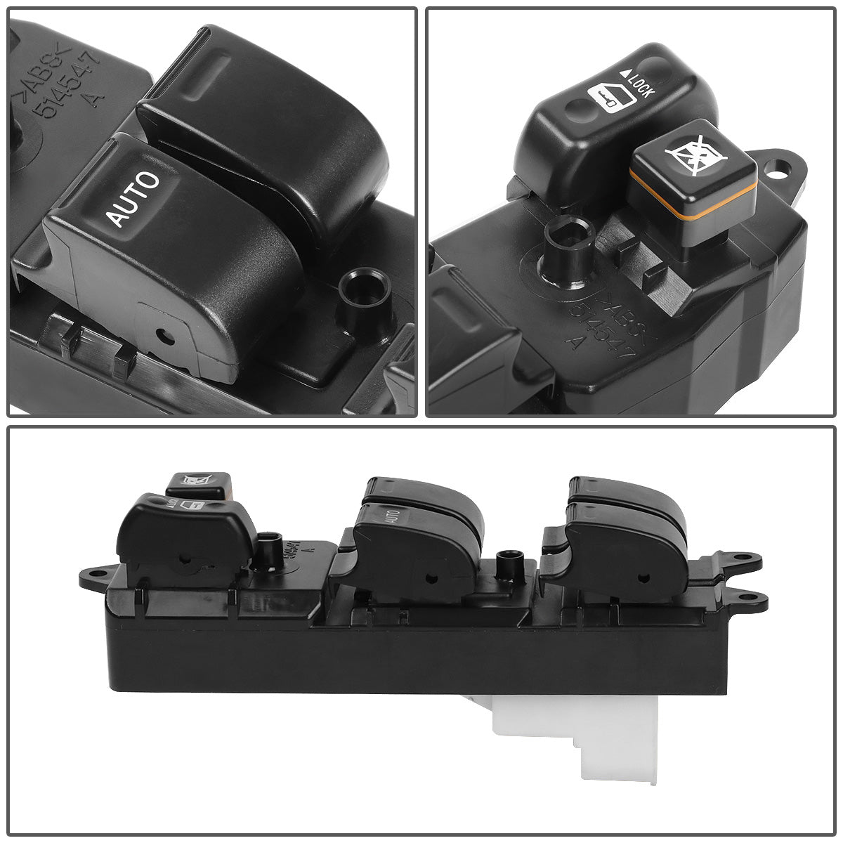 INTERRUPTOR ELEVADOR ELECTRICO 01-05 TOYOTA RAV4 / 04-06 SCION XB, XA / 02-06 TOYOTA CAMRY / 04-10 TOYOTA SIENNA / 04-09 TOYOTA PRIUS - DRIVER SIDE - BLACK