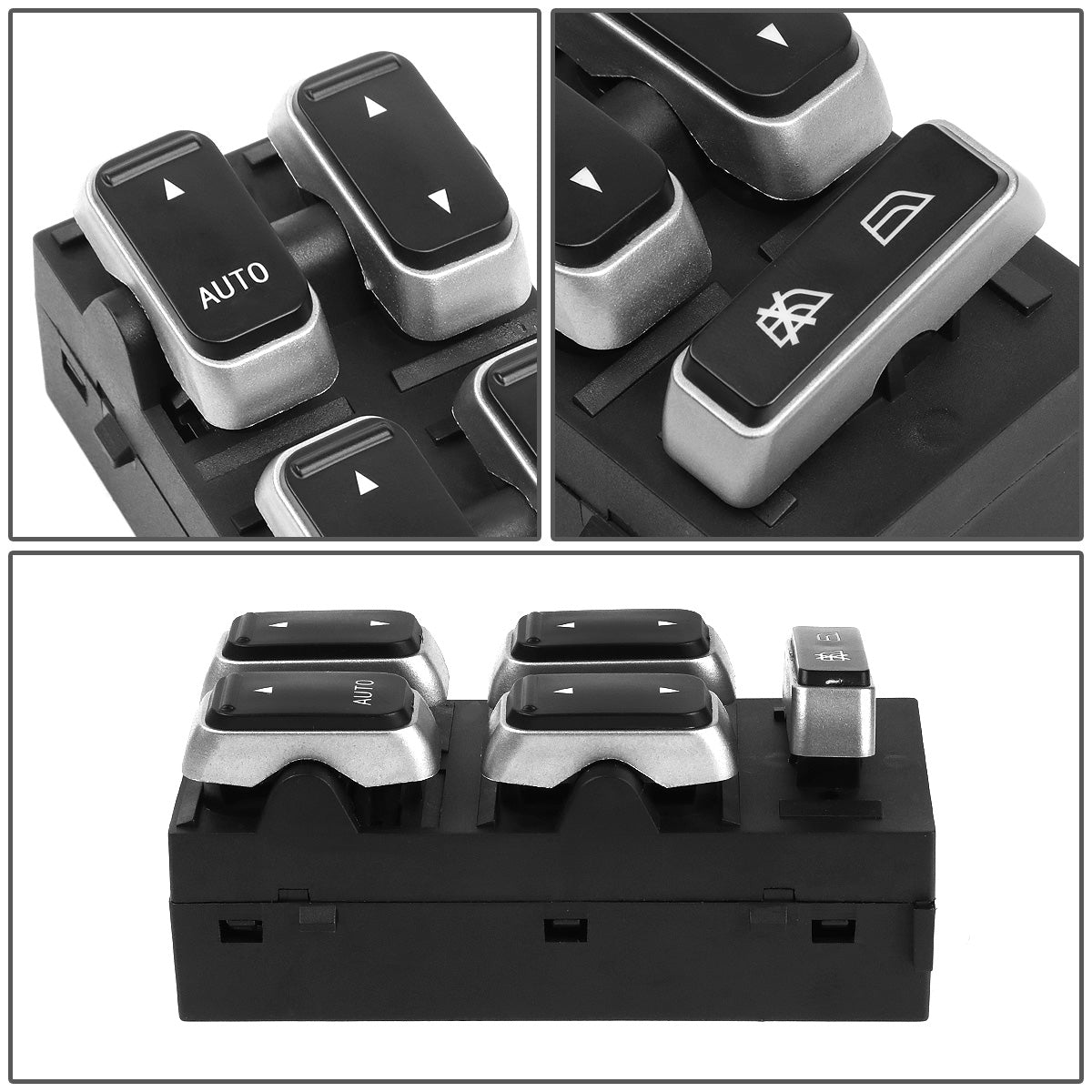 INTERRUPTOR ELEVADOR ELECTRICO 03-08 LINCOLN TOWN CAR - DRIVER SIDE - BLACK