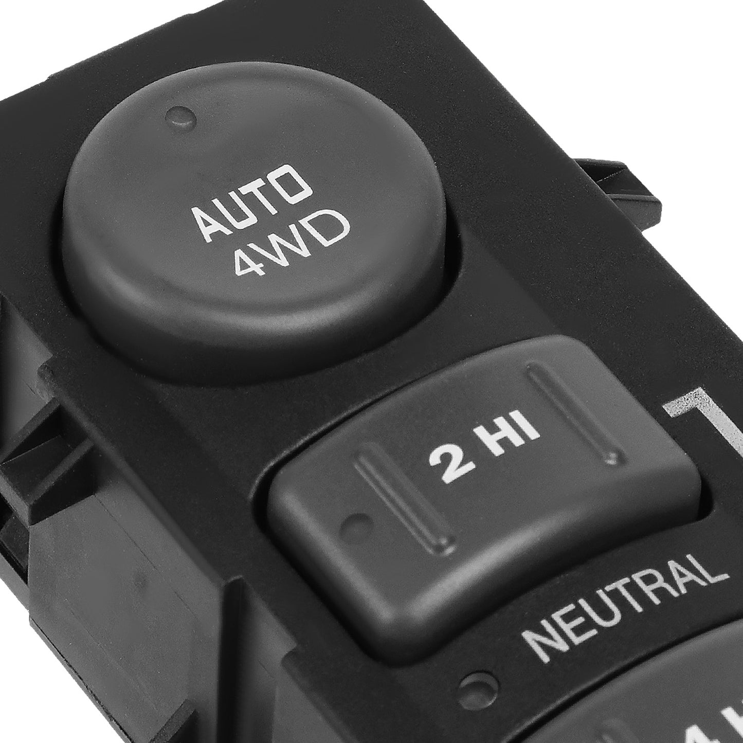 INTERRUPTOR ELEVADOR ELECTRICO TRANSFER CASE SWITCH - 2002 CADILLAC ESCALADE, CHEVY AVALANCHE 1500, 2500 / 99-02 CHEVY SILVERADO 1500, 2500, GMC SIERRA 1500, 2500 / 00-02 CHEVY SUBURBAN 1500, 2500, CHEVY TAHOE, GMC YUKON, GMC YUKON XL 1500, 2500 - BLACK