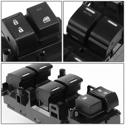 INTERRUPTOR ELEVADOR ELECTRICO 08-12 HONDA ACCORD 4-DR - FITS LX MODELS WITHOUT PREMIUM EQUIPMENT PACKAGE - DRIVER SIDE - BLACK