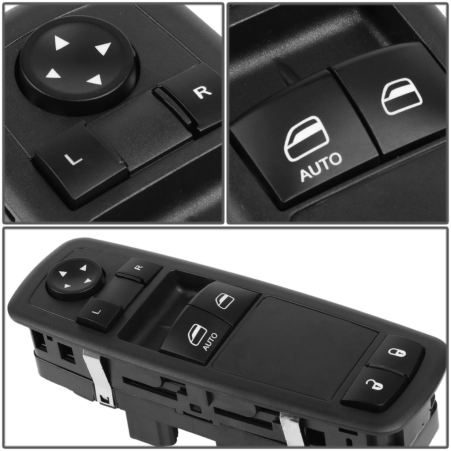 INTERRUPTOR ELEVADOR ELECTRICO 08-11 CHRYSLER TOWN & COUNTRY, DODGE GRAND CARAVAN - DRIVER SIDE - BLACK