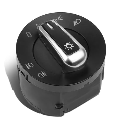 INTERRUPTOR ELEVADOR ELECTRICO HEADLIGHT CONTROL SWITCH - 11-15 VOLKSWAGEN JETTA - W/ AUTOMATIC HEADLIGHTS, W/ FRONT FOG LIGHTS, W/ REAR FOG LIGHT - BLACK