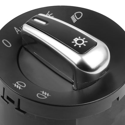 INTERRUPTOR ELEVADOR ELECTRICO HEADLIGHT CONTROL SWITCH - 11-15 VOLKSWAGEN JETTA - W/ AUTOMATIC HEADLIGHTS, W/ FRONT FOG LIGHTS, W/ REAR FOG LIGHT - BLACK