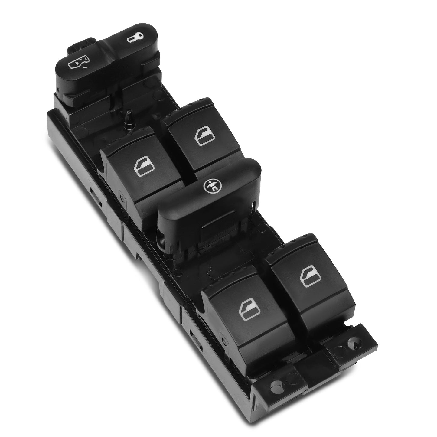 INTERRUPTOR ELEVADOR ELECTRICO 2005 VOLKSWAGEN BORA / 11-15 VOLKSWAGEN CLASICO / 2010 VOLKSWAGEN GLI / 99-10 VOLKSWAGEN JETTA / 07-09 VOLKSWAGEN JETTA CITY / 99-05 VOLKSWAGEN PASSAT - FITS 4-DR MODELS - DRIVER SIDE - BLACK