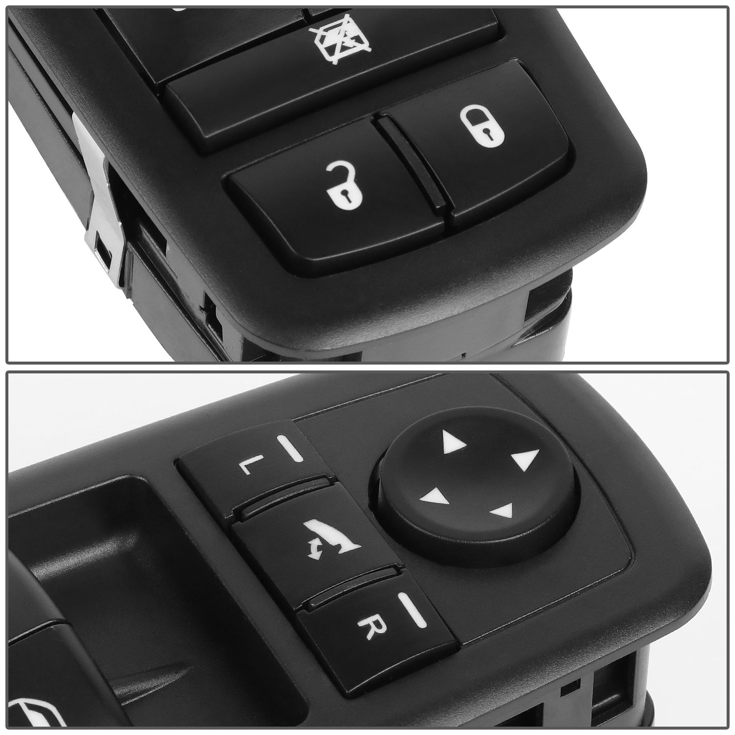 INTERRUPTOR ELEVADOR ELECTRICO 12-15 CHRYSLER TOWN & COUNTRY / 12-19 DODGE GRAND CARAVAN / 13-17 DODGE RAM 1500 / 13-16 DODGE RAM 2500 / 2015 DODGE RAM 3500 - DRIVER SIDE - BLACK