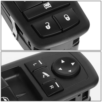INTERRUPTOR ELEVADOR ELECTRICO 12-15 CHRYSLER TOWN & COUNTRY / 12-19 DODGE GRAND CARAVAN / 13-17 DODGE RAM 1500 / 13-16 DODGE RAM 2500 / 2015 DODGE RAM 3500 - DRIVER SIDE - BLACK